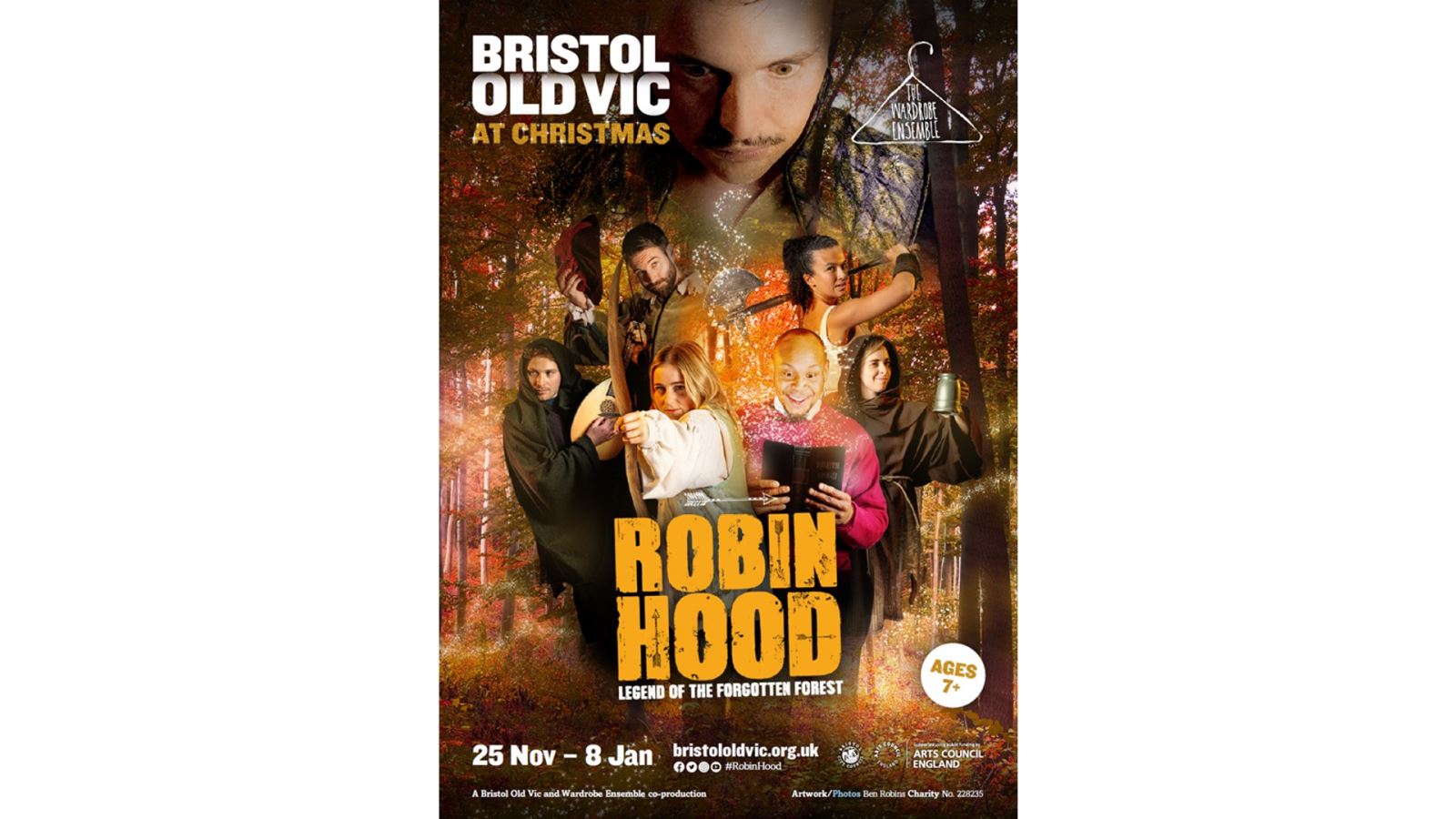 The poster for Robin Hood at Bristol Old Vic